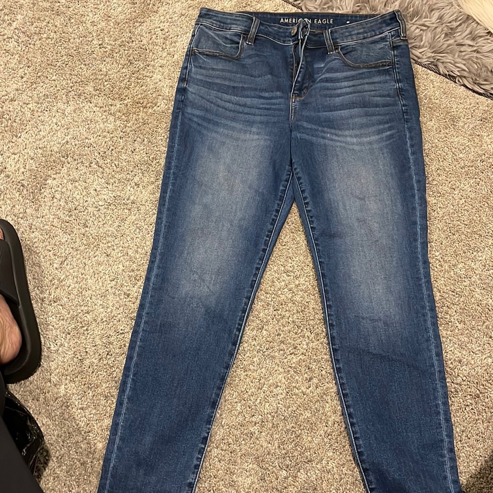 American Eagle Outfitters Dark Blue Stretch Jeggings